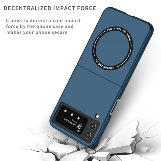 For Samsung Galaxy Z Flip4 Magsafe Magnetic Folding PC Phone Case(Blue) by buy2fix