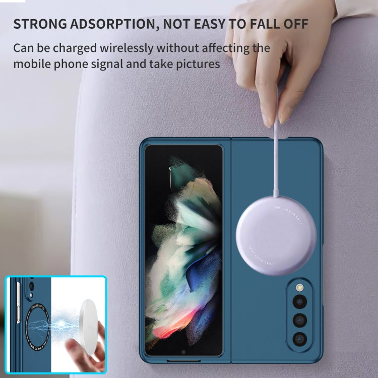 For Samsung Galaxy Z Fold3 5G Magsafe Magnetic Folding PC Phone Case(Blue) by buy2fix