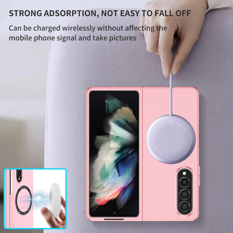 For Samsung Galaxy Z Fold4 Magsafe Magnetic Folding PC Phone Case(Pink) by buy2fix