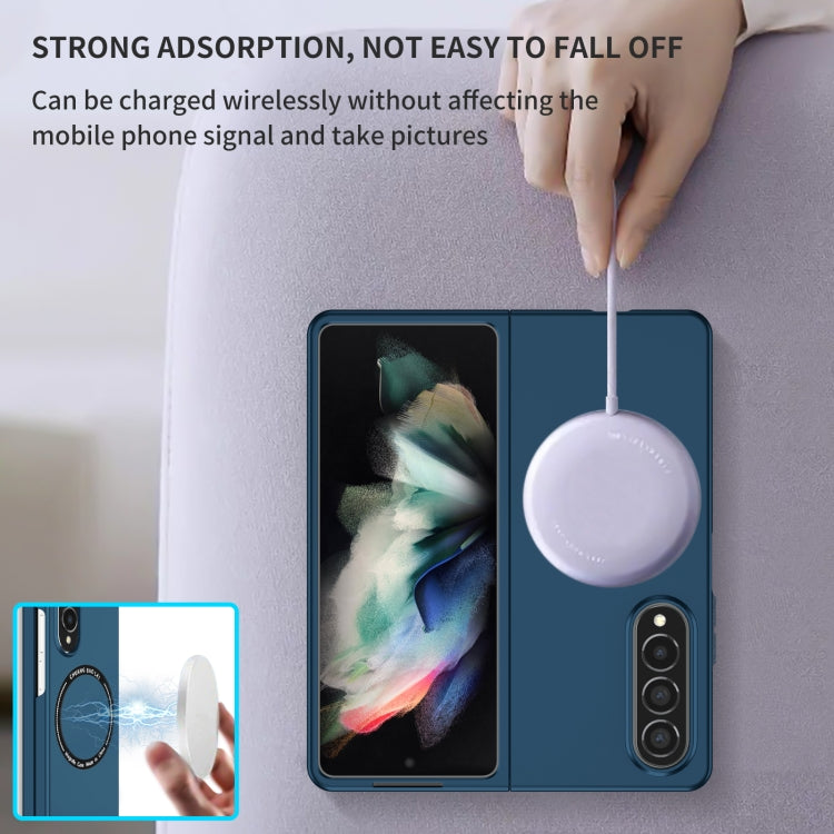 For Samsung Galaxy Z Fold4 Magsafe Magnetic Folding PC Phone Case(Blue) by buy2fix