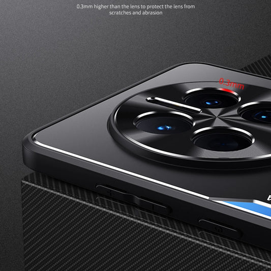 For Xiaomi Redmi K50 Ultra / 12T / 12T Pro Blade Series TPU + Titanium Alloy with Holder Phone Case(Black Blue) by buy2fix