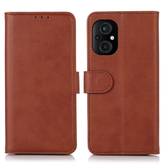 For Xiaomi Poco M5 4G/Poco M4 5G/M5 5G Cow Texture Leather Phone Case(Brown) by buy2fix