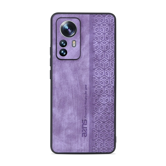 For Xiaomi 12 Pro / 12S Pro AZNS 3D Embossed Skin Feel Phone Case(Purple) by AZNS