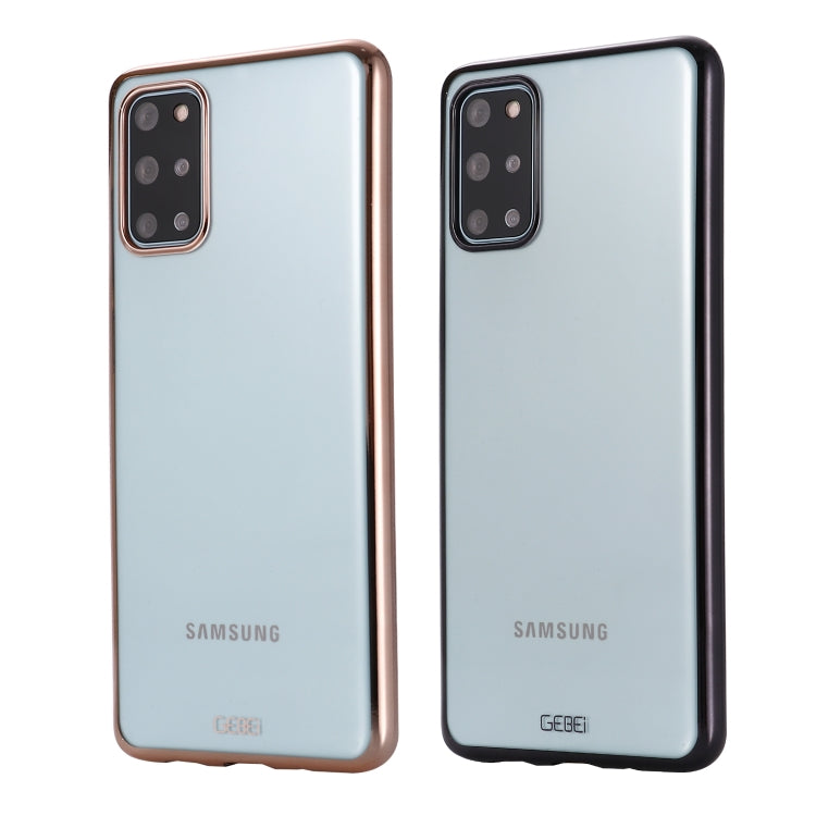 For Galaxy S20 Ultra GEBEI Plating TPU Shockproof Protective Case(Gold) by GEBEI