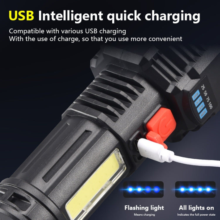 F-T25 Strong Bright 5 Core LED Flashlight USB Rechargeable Powerful Torch by buy2fix