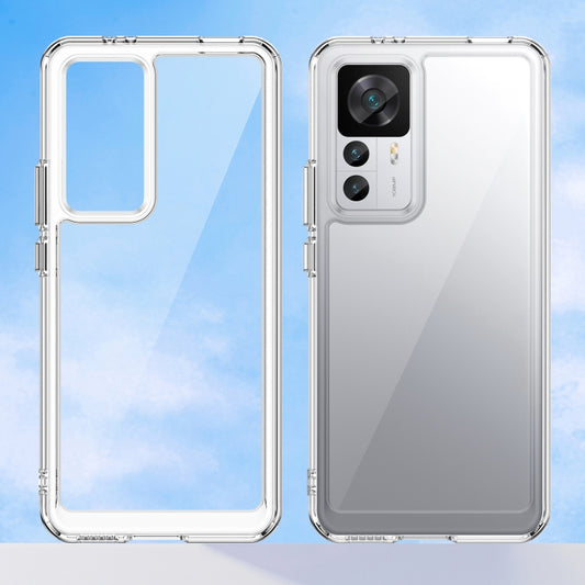 For Xiaomi Redmi K50 Ultra/Xiaomi 12T/Xiaomi 12T Pro Colorful Series Acrylic + TPU Phone Case(Transparent) by buy2fix