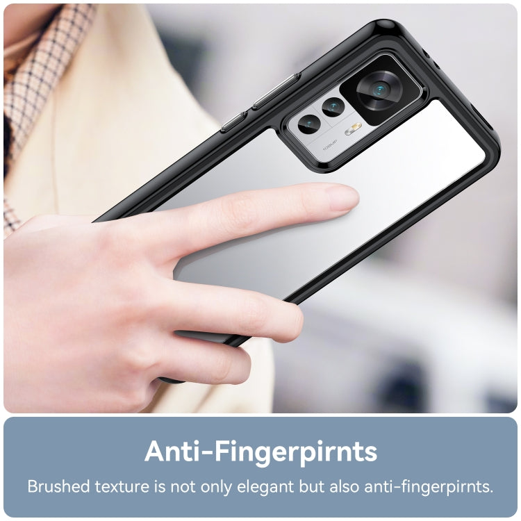 For Xiaomi Redmi K50 Ultra/Xiaomi 12T/Xiaomi 12T Pro Colorful Series Acrylic + TPU Phone Case(Black) by buy2fix