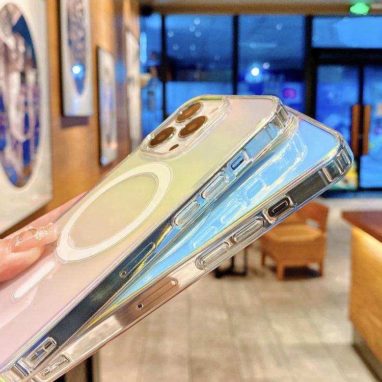 For iPhone 14 MagSafe Magnetic Color Plated Phone Case(Blue) by buy2fix