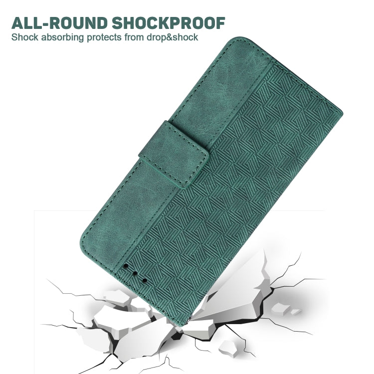 For Nothing Phone 1 Geometric Embossed Flip Leather Phone Case(Green) by buy2fix