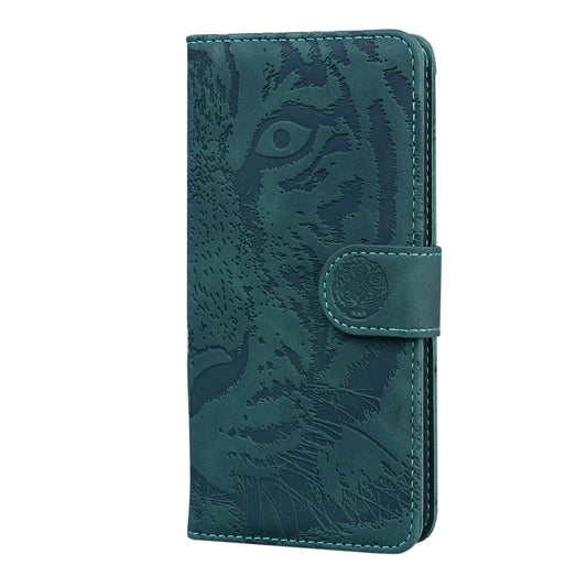 For Nothing Phone 1 Tiger Embossing Pattern Flip Leather Phone Case(Green) by buy2fix