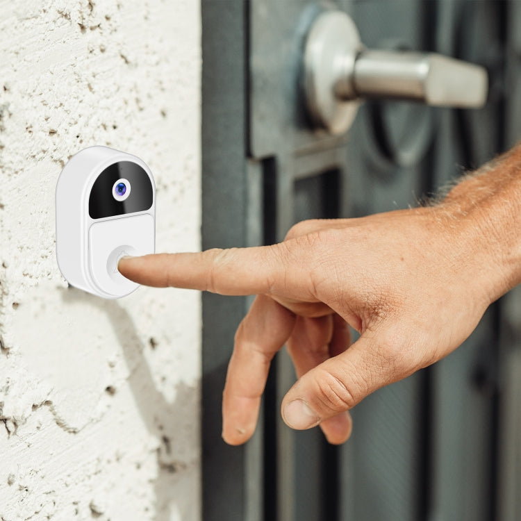 ML18 Mini Ultra Wide Angle Smart Video Doorbell Support Two-way Voice(White) by buy2fix