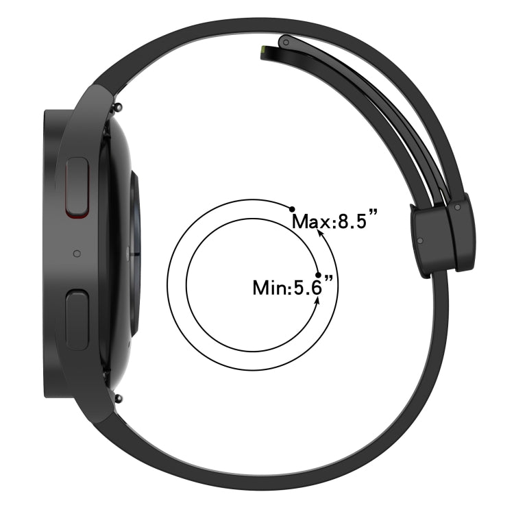 For Samsung Galaxy Watch5 Pro Two-color Stripe Silicone Watch Band(Midnight Blue Red) by buy2fix