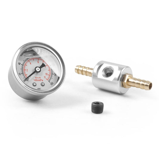 Universal Car 1/8 NPT 0-160 psi Fuel Pressure Gauge with Adaptor by buy2fix
