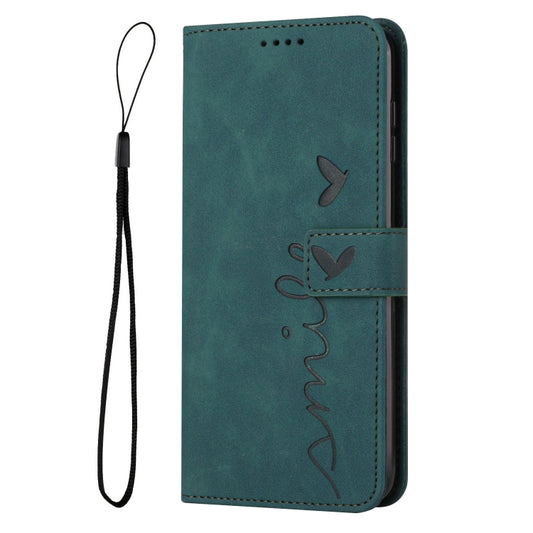 For Xiaomi 12T/12T Pro/Redmi K50 Ultra Skin Feel Heart Pattern Leather Phone Case(Green) by buy2fix
