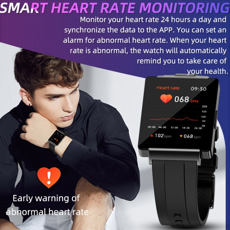 KS01 1.85 Inch Smart Watch Supports Blood Glucose Detection, Blood Pressure Detection, Blood Oxygen Detection(Black) by buy2fix