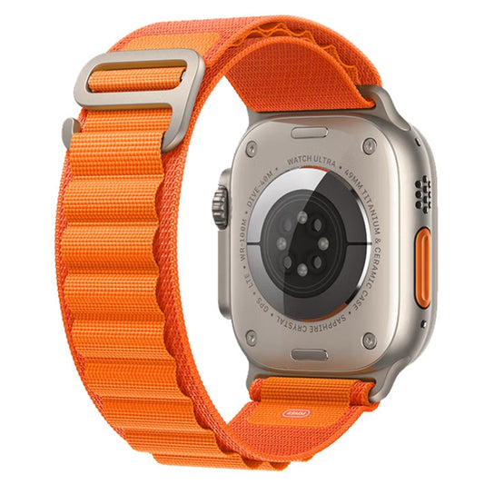 For Apple Watch Ultra 49mm Nylon Watch Band(Orange) by buy2fix