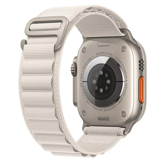 For Apple Watch Ultra 49mm Nylon Watch Band (Starlight) by buy2fix