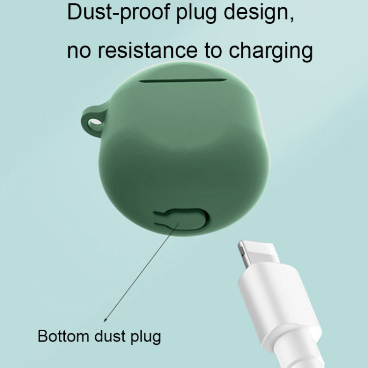 For Redmi Buds4 Silicone Earphone Protective Case with D Carabiner(Deep Green) by buy2fix