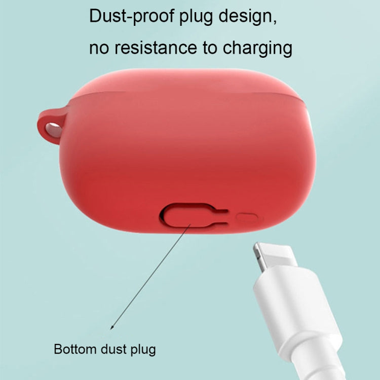 For Redmi Buds4 Pro Silicone Earphone Protective Case with D Carabiner(White) by buy2fix