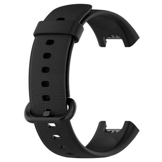 For Xiaomi MI Watch Lite / Redmi Watch Litchi Texture Leather Watch Band(Black) by buy2fix