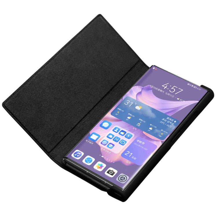 For Huawei Mate XS 2 QIALINO Crocodile Pattern Genuine Leather Phone Case(Black) by QIALINO