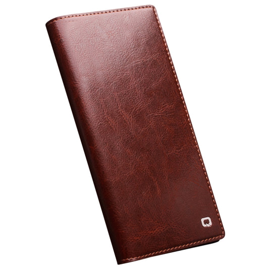 For Samsung Galaxy S22 Ultra 5G QIALINO Genuine Leather Phone Case(Brown) by QIALINO