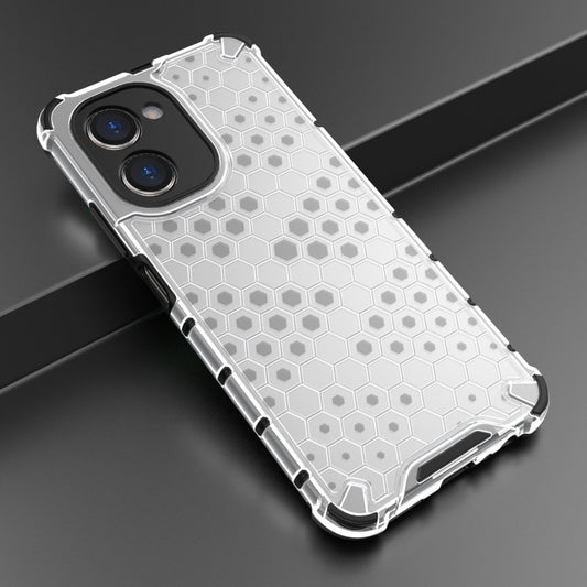 For Realme C33 4G India Shockproof Honeycomb PC + TPU Phone Case(White) by buy2fix