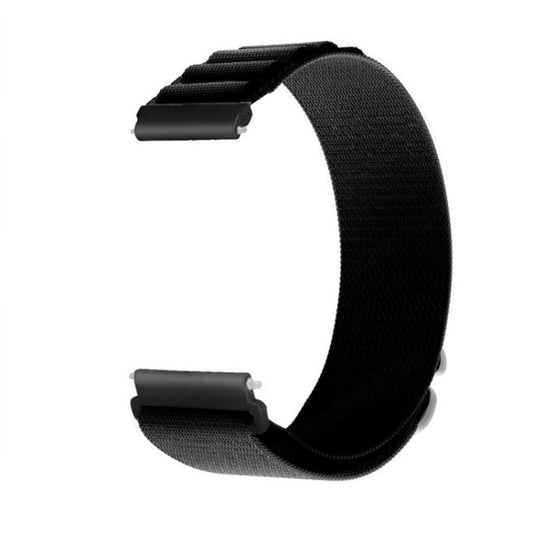 For Amazfit GTS4 Mini / Coros Pace 2 20mm Universal Nylon Loop Watch Band(Black) by buy2fix