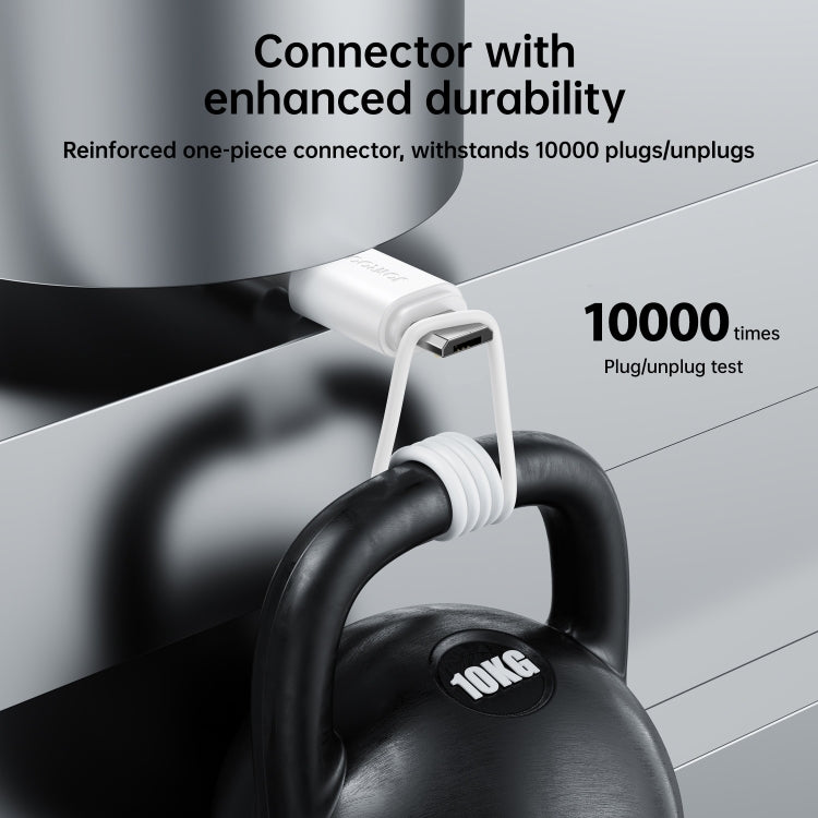 JOYROOM S-UM018A9 2.4A USB to Micro USB Fast Charging Data Cable, Length:1m(White) by JOYROOM