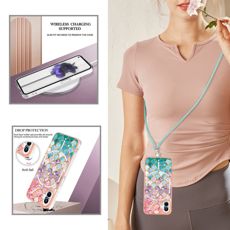 For Nothing Phone 1 Electroplating IMD TPU Phone Case with Lanyard(Colorful Scales) by buy2fix