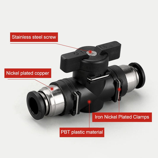 BUC-12 LAIZE Manual Valve Pneumatic Quick Fitting Connector by LAIZE