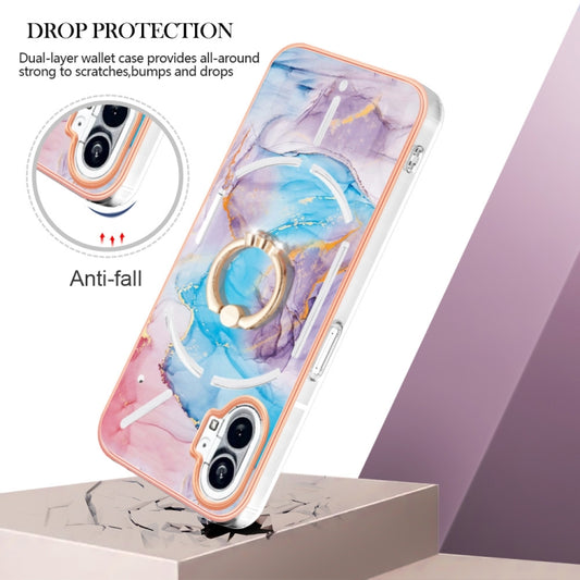 For Nothing Phone 1 Electroplating IMD TPU Phone Case(Blue Marble) by buy2fix