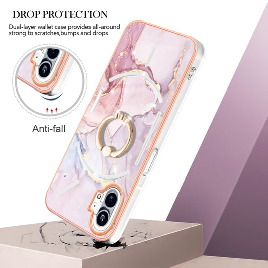 For Nothing Phone 1 Electroplating Marble Pattern TPU Phone Case(Rose Gold 005) by buy2fix