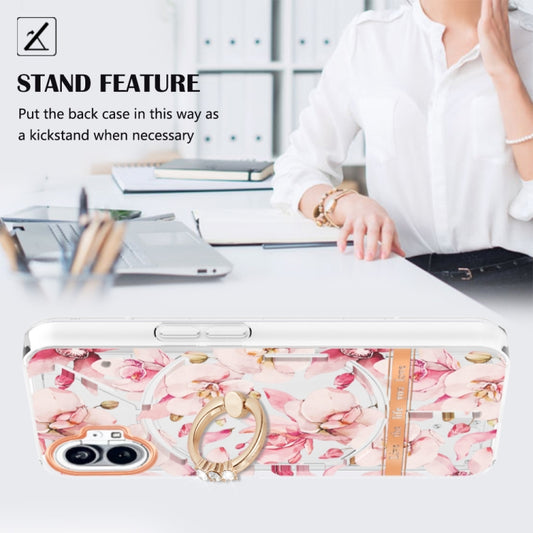 For Nothing Phone 1 Flowers Series TPU Phone Case(Pink Gardenia) by buy2fix