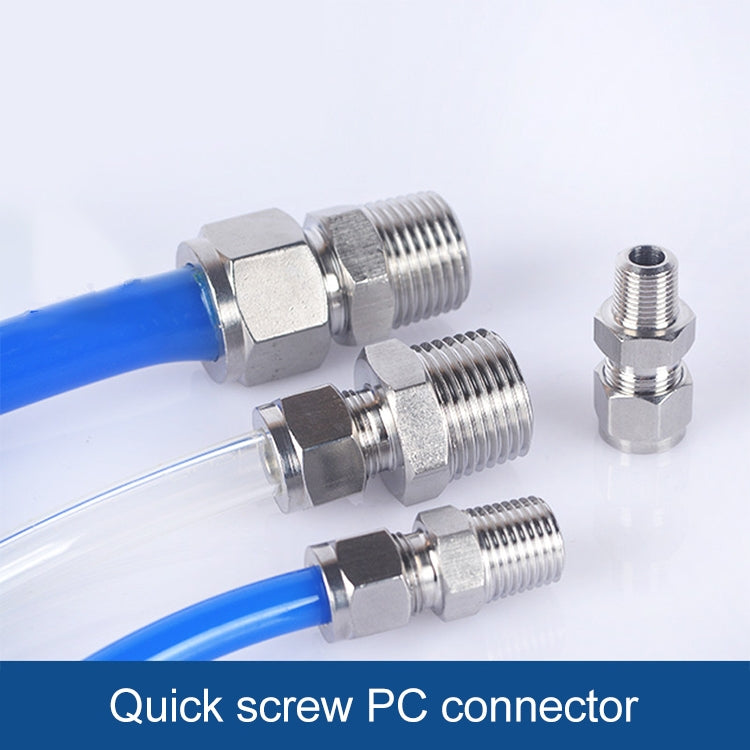 PC16-04 LAIZE Nickel Plated Copper Pneumatic Quick Fitting Connector by LAIZE