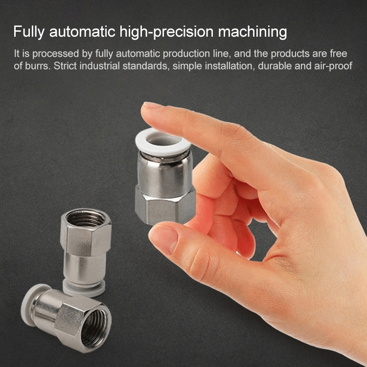 PCF8-02 LAIZE 2pcs Female Thread Straight Pneumatic Quick Fitting Connector by LAIZE