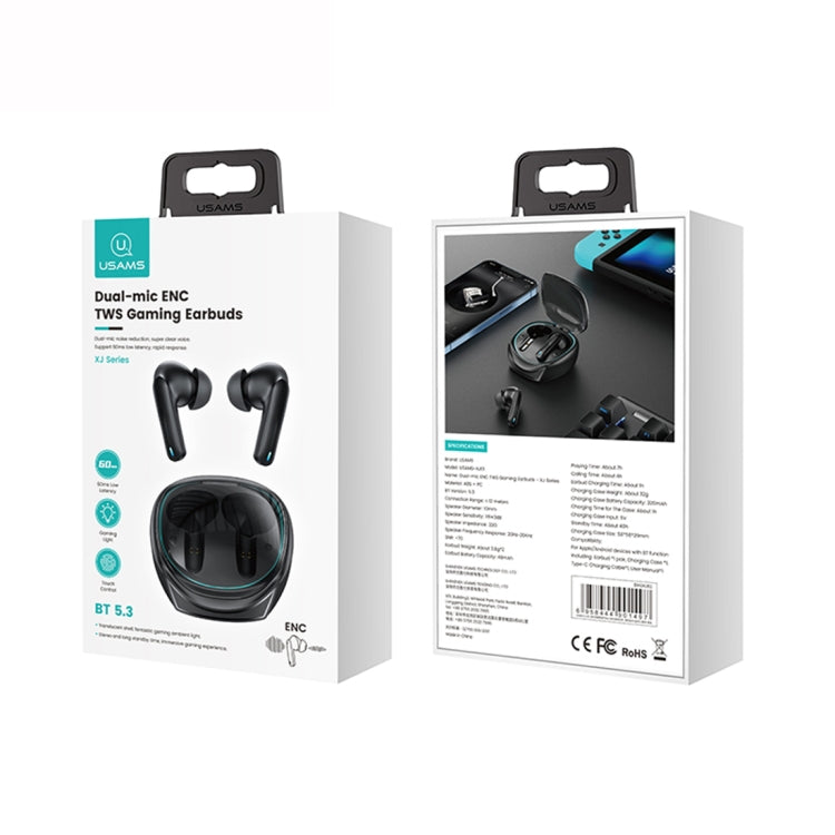 USAMS XJ13 XJ ENC Dual Microphone Noise Cancelling TWS Wireless Bluetooth Earphone by USAMS