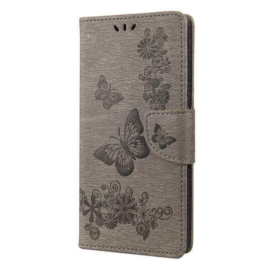 For Nothing Phone 1 Butterfly Embossed Horizontal Flip Leather Phone Case(Grey) by buy2fix