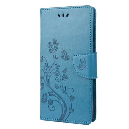 For Nothing Phone 1 Butterfly Flower Pattern Flip Leather Phone Case(Blue) by buy2fix