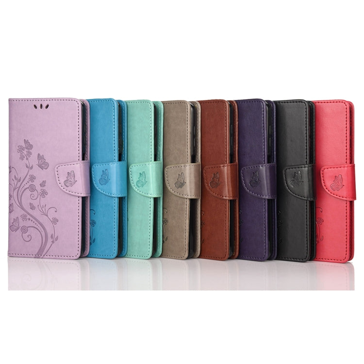 For Nothing Phone 1 Butterfly Flower Pattern Flip Leather Phone Case(Grey) by buy2fix