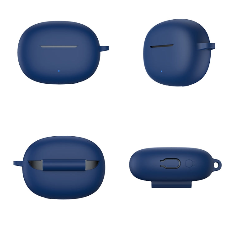 For Honor Earbuds X3 Earphone Silicone Protective Case with Hook(Dark Blue) by buy2fix