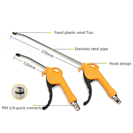 LAIZE Plastic AR-TS Blowing Handheld Compressor Air Blowing Dust Cleaning Gun Long Nozzle(Yellow) by LAIZE