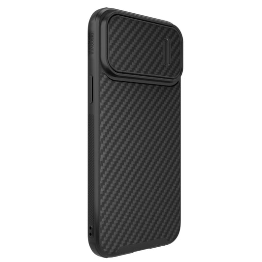 For iPhone 14 Pro Max NILLKIN Synthetic Fiber Camshield Magnetic Phone Case(Black) by NILLKIN