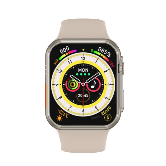 W8 Ultra 2.02 inch TFT Screen Smart Watch, IP68 Waterproof Support Heart Rate & Blood Oxygen Monitoring / Multiple Sports Modes(Gold) by buy2fix
