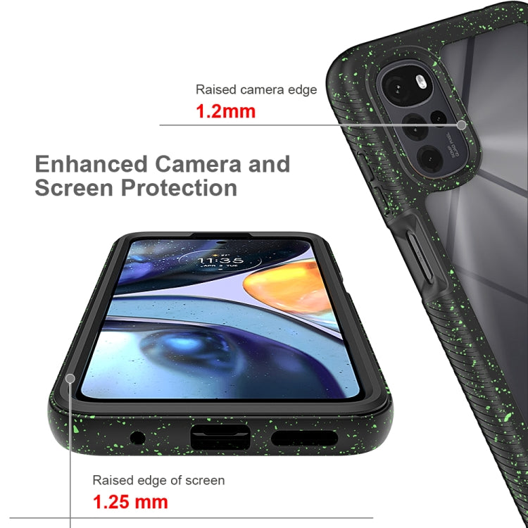 For Motorola Moto G22 / E32 Starry Sky Solid Color TPU Clear PC Phone Case(Black) by buy2fix