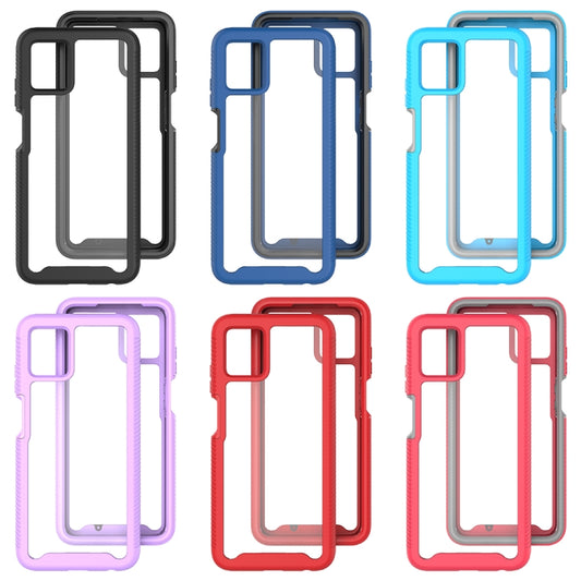 For Motorola Moto G32 Starry Sky Solid Color TPU Clear PC Phone Case(Red) by buy2fix