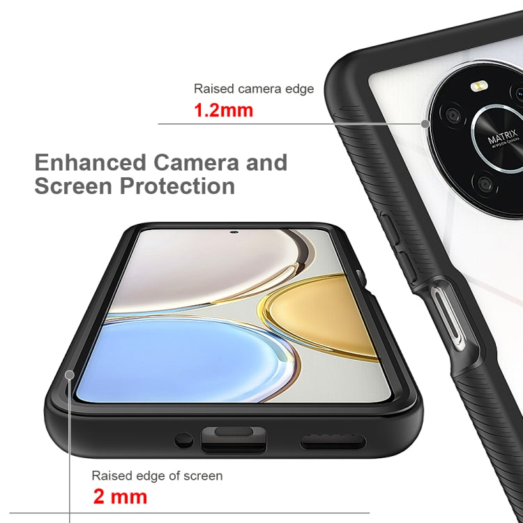 For Honor X9 4G / 5G / Magic 4 Lite Starry Sky Solid Color Shockproof TPU Clear PC Phone Case(Purple) by buy2fix