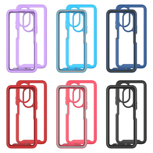 For Honor X7 Starry Sky Solid Color Shockproof TPU Clear PC Phone Case(Sky Blue) by buy2fix