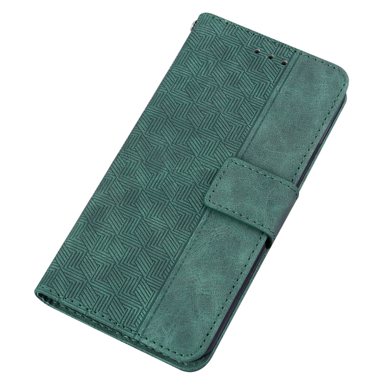 For Infinix Smart 6 Plus Geometric Embossed Flip Leather Phone Case(Green) by buy2fix