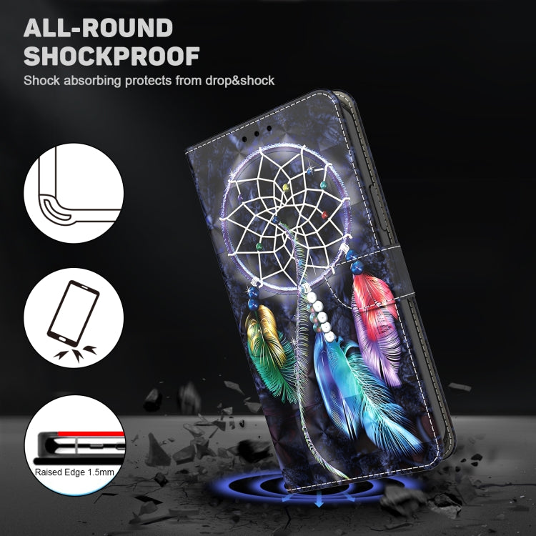 For Samsung Galaxy A14 5G 3D Painted Leather Phone Case(Colorful Dreamcatcher) by buy2fix